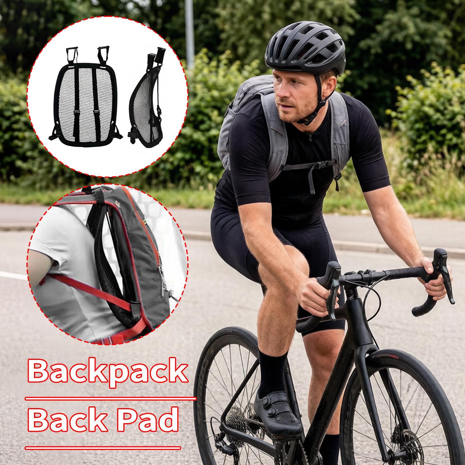 Cycling Gear Backpack - เบาะระบายอากาศสำหรับกระเป๋าเป้สะพายหลัง แผ่นตาข่ายระบายอากาศแบบปรับได้ แผงหลังระบายความร้อน ใช้ได้กับกระเป๋าเป้ทั่วไป สำหรับการเดินป่า การเดินทาง