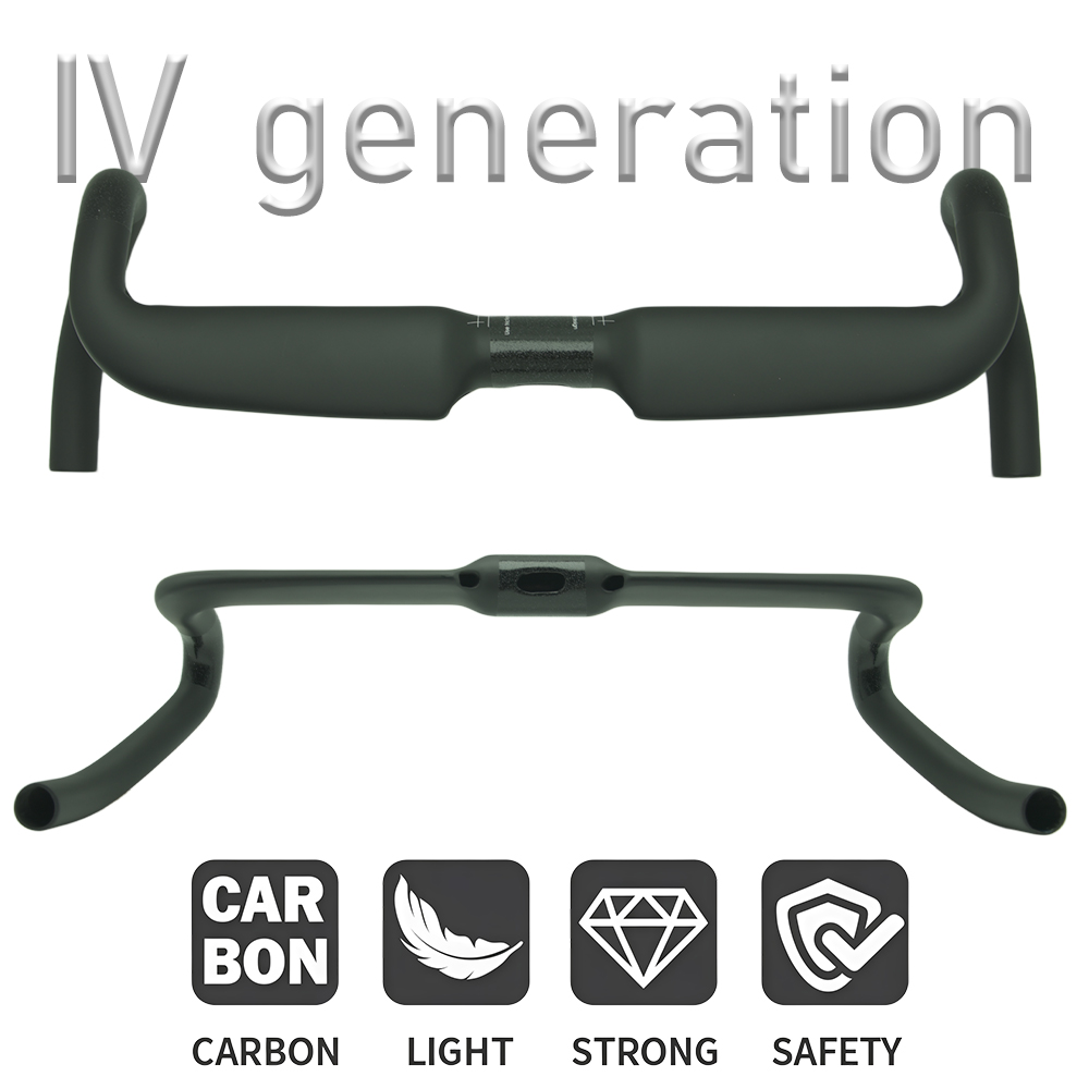 Cycling Gear Gravel - แฮนด์จักรยานคาร์บอนไฟเบอร์ T1000 สำหรับจักรยานแข่ง ขนาด 31.8 มม.