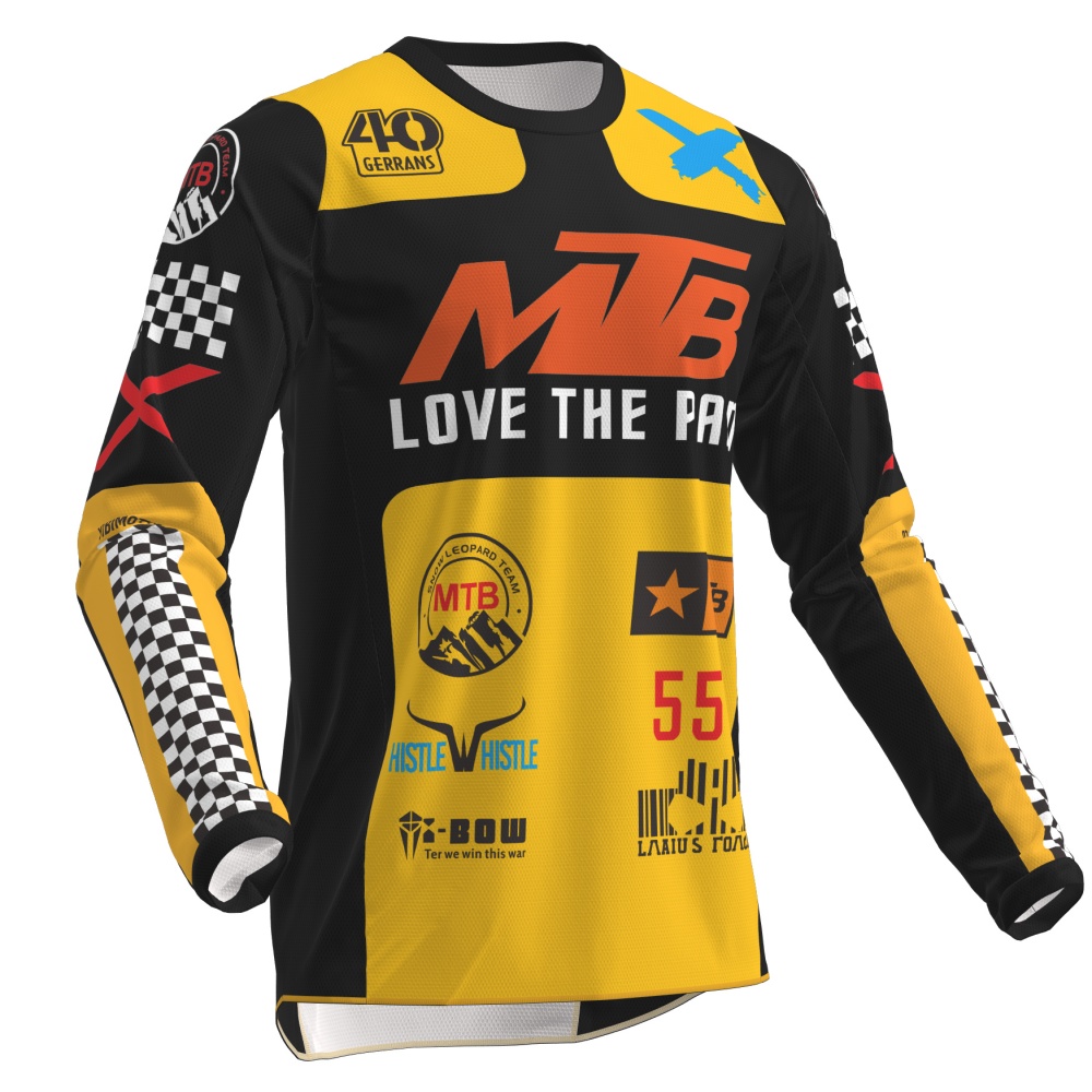 Cycling Gear Shop - เสื้อจักรยานเสือภูเขาแขนยาวสำหรับกิจกรรมกลางแจ้ง ระบายอากาศได้ดี แห้งเร็ว ชุดแข่งขันระดับมืออาชีพสำหรับนักปั่นจักรยาน