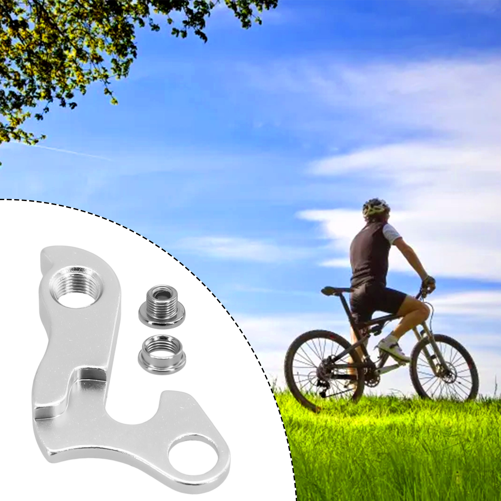 Quality Cycling Gear - MTB Derailleur Hanger โลหะเงินทนทาน Bolt เกียร์อะแดปเตอร์จักรยานแปลงขี่จักรยานคุณภาพสูง