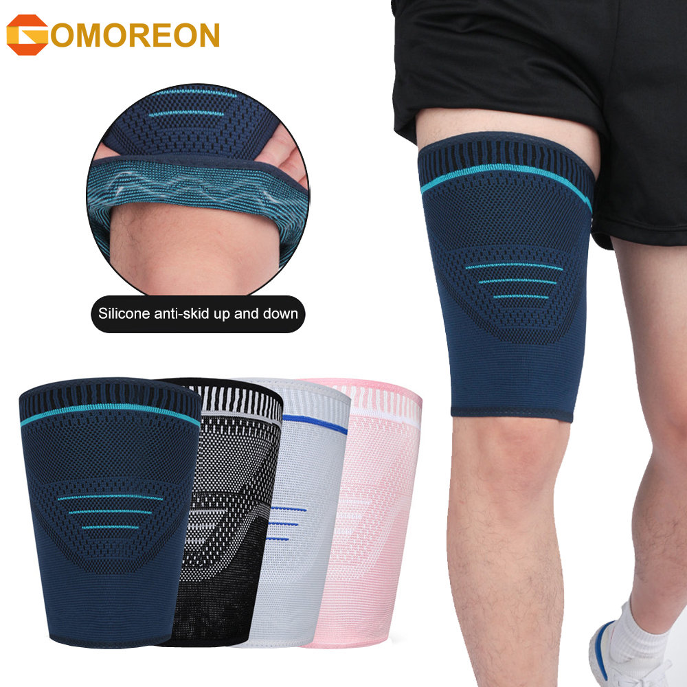 Cycling Quads - 1 ชิ้นแขนบีบอัดต้นขา, แขนบีบอัดเอ็นร้อยหวายสําหรับ Quad Pain Relief