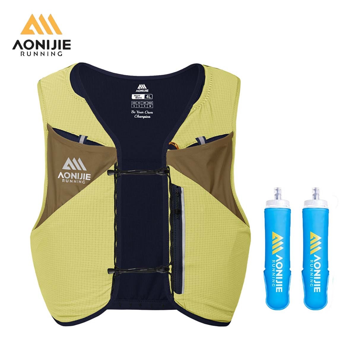 Cycling Gear Backpack - AONIJIE MB 4L กระเป๋าเป้สะพายหลังสำหรับวิ่งเทรลน้ำหนักเบา ช่องเก็บของหลายช่องพร้อมที่วางไม้เท้าสำหรับการเดินป่าปีนเขาขี่จักรยาน