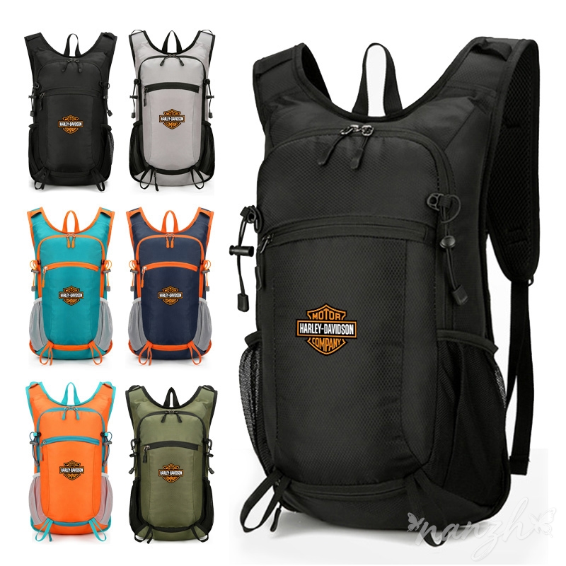 Cycling Gear Backpack - กระเป๋าเป้สะพายหลังสำหรับปั่นจักรยานกลางแจ้ง แฟชั่นลำลองอเนกประสงค์ กระเป๋าสะพายสองข้างสำหรับอุปกรณ์ป้องกันขณะขี่ฮาร์เลย์ เดวิดสัน