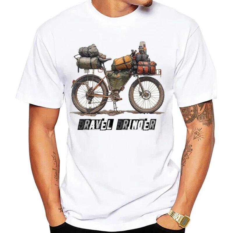 Cycling Gear Gravel - เสื้อยืดปั่นจักรยานกราเวลไบค์แพ็คกิ้งสำหรับฤดูร้อน แขนสั้น ผู้ชาย สำหรับจักรยานฟิกซ์เกียร์