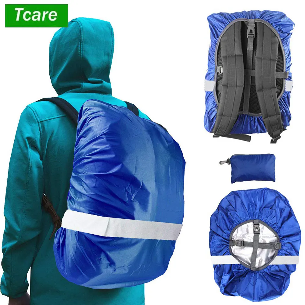 Cycling Gear Backpack - กระเป๋าเป้สะพายหลังกันน้ํา Rain Cover สายสะท้อนแสง, กระเป๋าเป้สะพายหลัง, สายรัดหัวเข็มขัดกันลื่น,