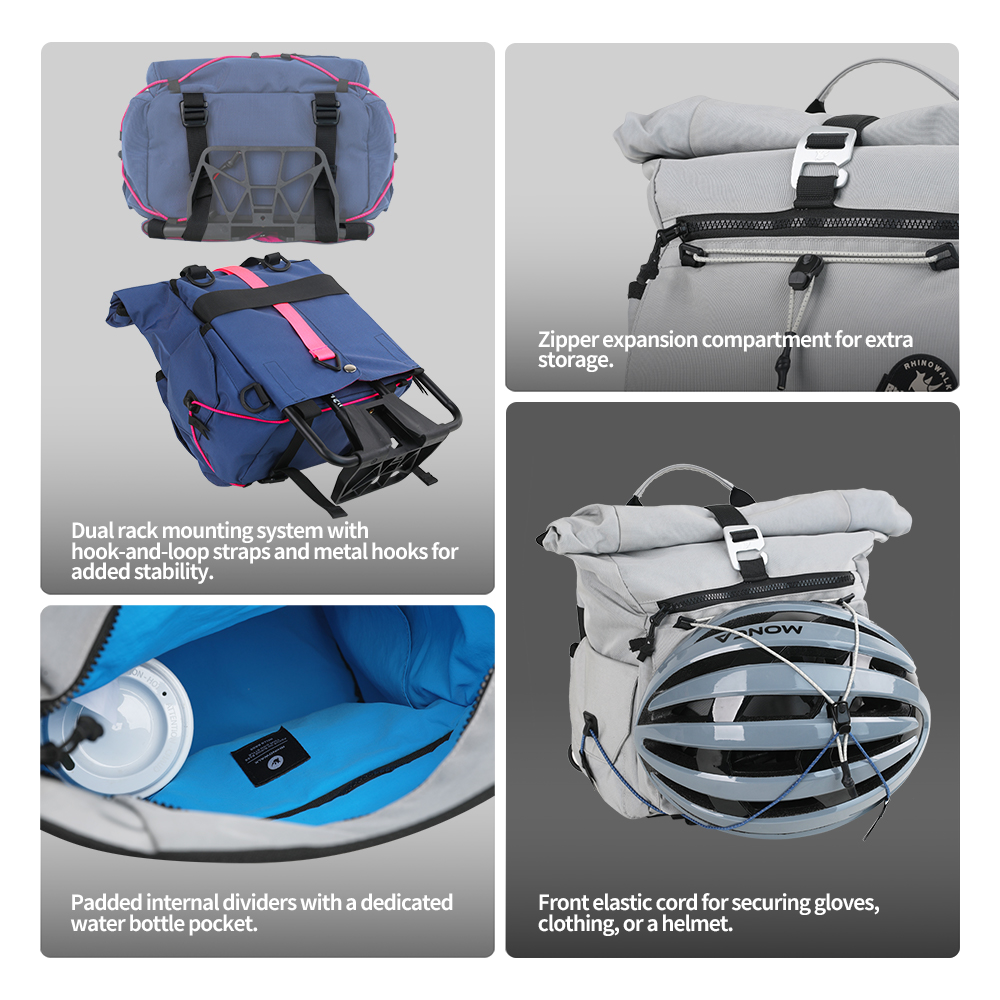 กระเป๋าติดแฮนด์จักรยาน Rhinowa - Cycling Gear Backpack บทวิจารณ์และราคา