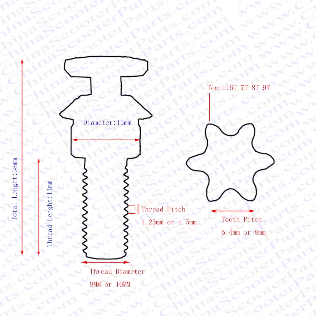 6T 7T 8T 9T 25H T8F M8 M10 คลั - Cycling Gear Box บทวิจารณ์และราคา