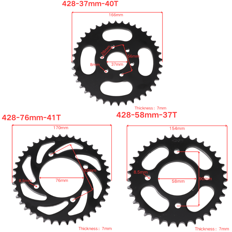 สเตอร์หลังมอเตอร์ไซค์ 428 ลิงค - Cycling Quads บทวิจารณ์และราคา